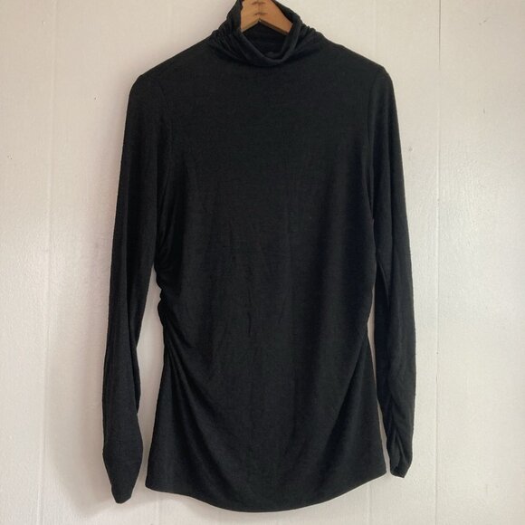 Boston Proper Funnel Cowl Neck Knit Top Long Sleeves Tunic Shirt Size Large - Picture 1 of 13